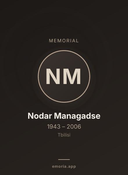 Memorial portrait of Nodar Managadse
