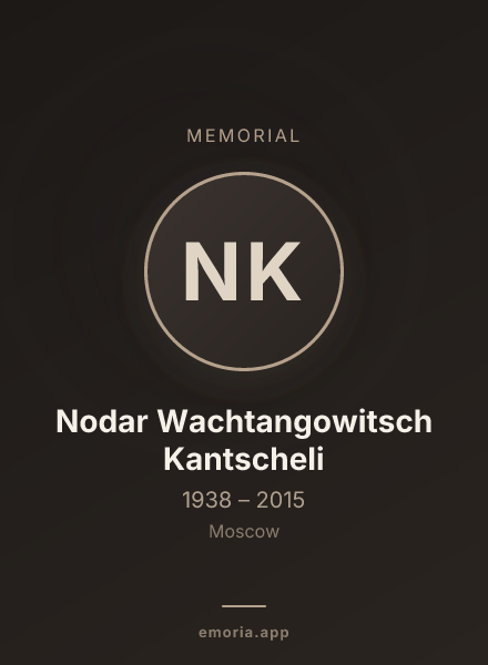 Memorial portrait of Nodar Wachtangowitsch Kantscheli
