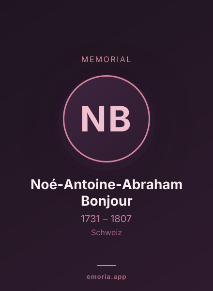 Memorial portrait of Noé-Antoine-Abraham Bonjour