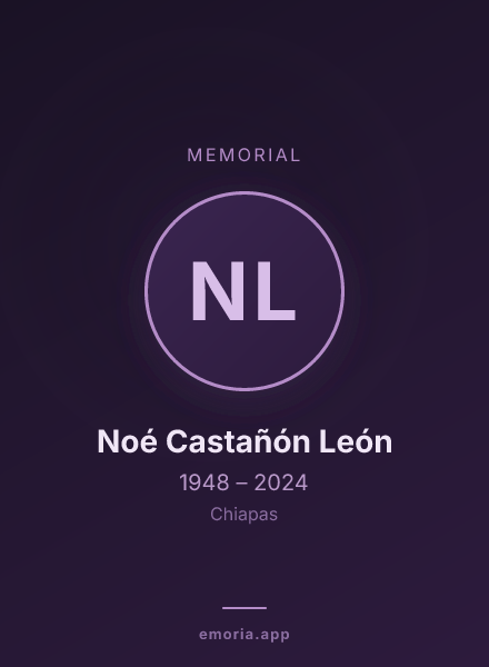 Memorial portrait of Noé Castañón León