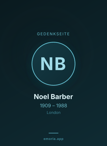 Gedenkportrait von Noel Barber