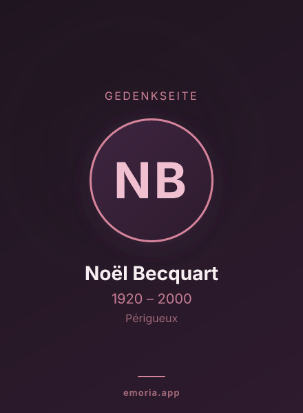 Gedenkportrait von Noël Becquart