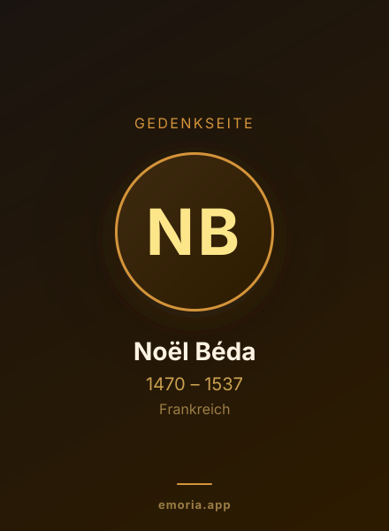 Gedenkportrait von Noël Béda
