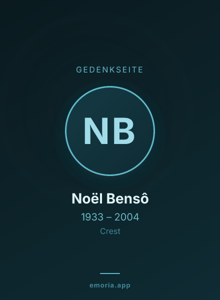 Gedenkportrait von Noël Bensô