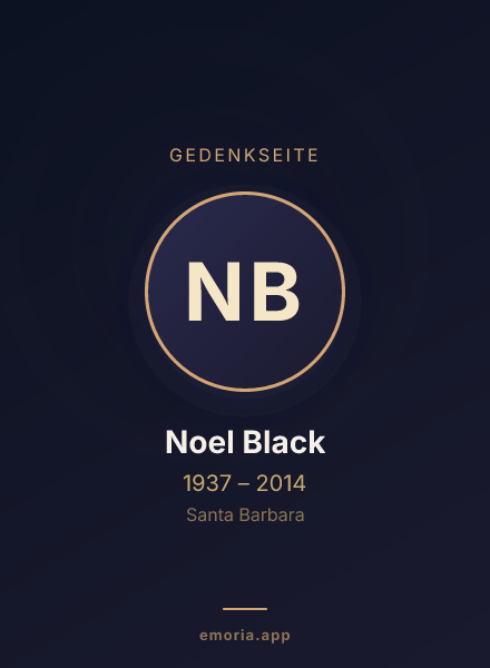 Gedenkportrait von Noel Black