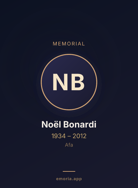 Memorial portrait of Noël Bonardi