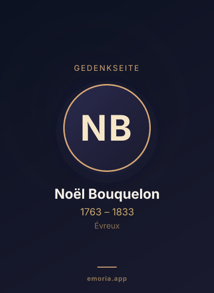 Gedenkportrait von Noël Bouquelon