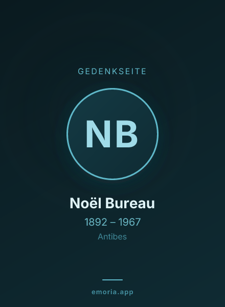 Gedenkportrait von Noël Bureau