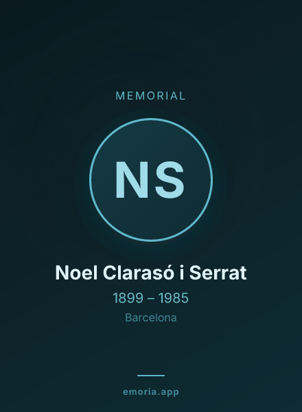 Memorial portrait of Noel Clarasó i Serrat