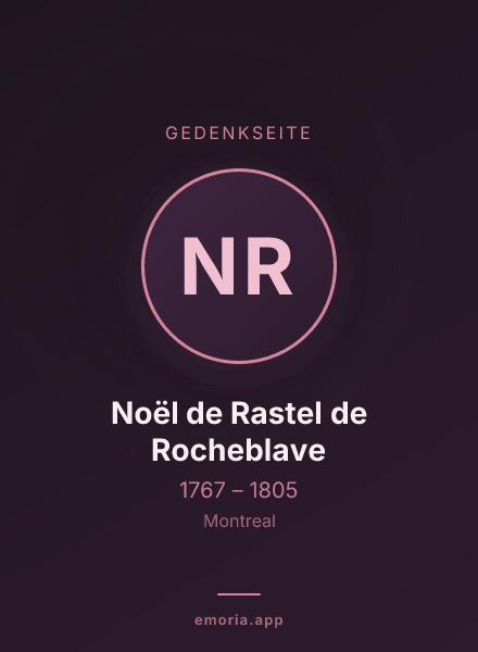 Gedenkportrait von Noël de Rastel de Rocheblave