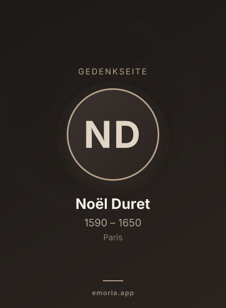 Gedenkportrait von Noël Duret