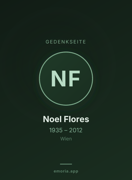 Gedenkportrait von Noel Flores