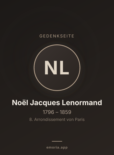 Gedenkportrait von Noël Jacques Lenormand