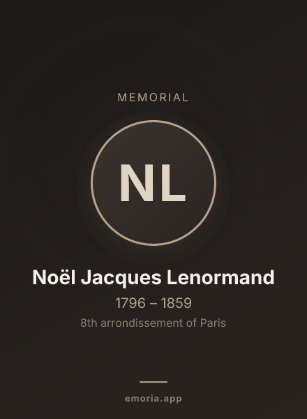 Memorial portrait of Noël Jacques Lenormand