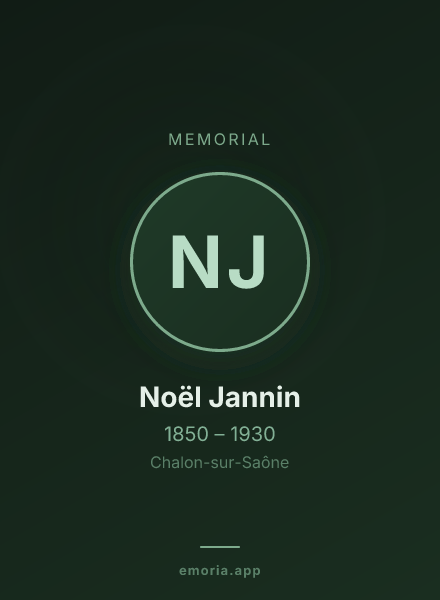 Memorial portrait of Noël Jannin