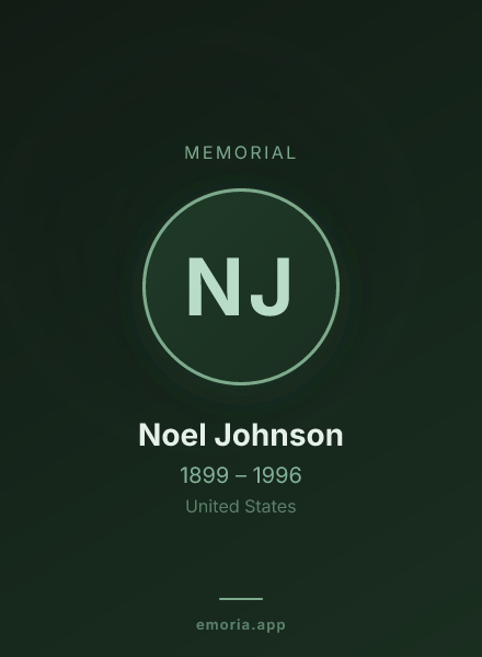 Memorial portrait of Noel Johnson