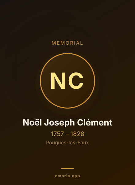 Memorial portrait of Noël Joseph Clément