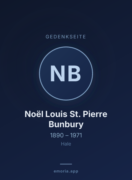 Gedenkportrait von Noël Louis St. Pierre Bunbury