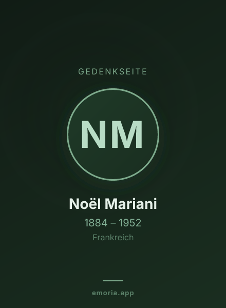 Gedenkportrait von Noël Mariani