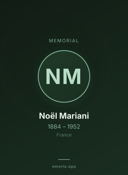 Memorial portrait of Noël Mariani