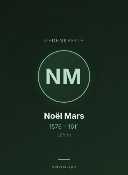Gedenkportrait von Noël Mars