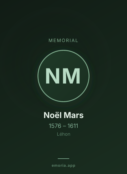 Memorial portrait of Noël Mars
