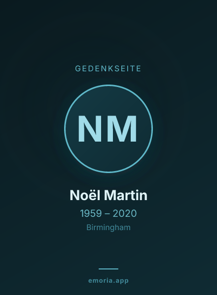Gedenkportrait von Noël Martin