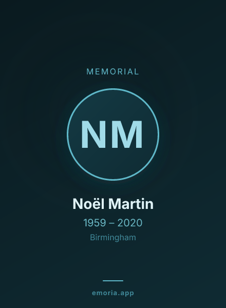 Memorial portrait of Noël Martin