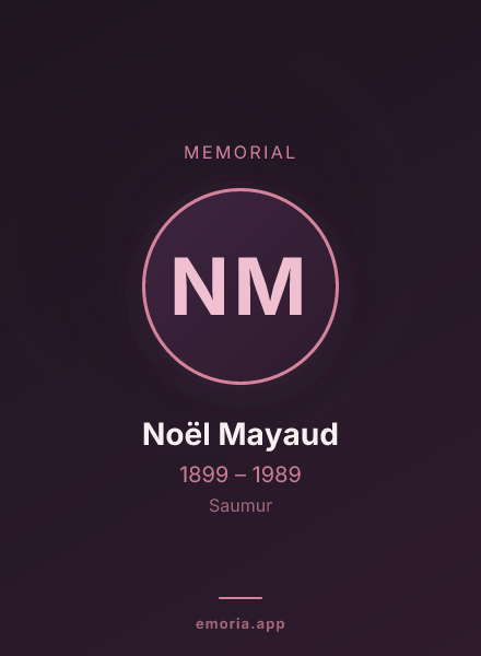 Memorial portrait of Noël Mayaud