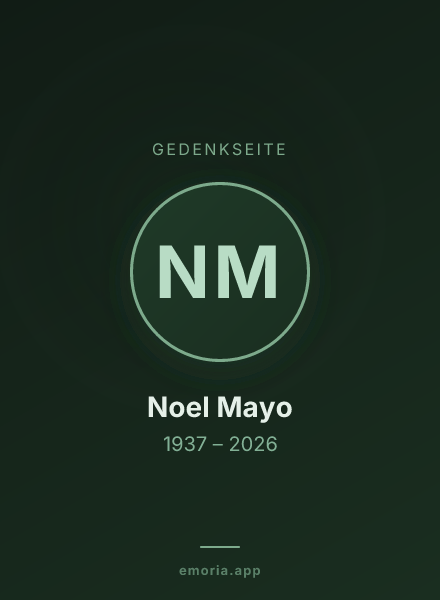 Gedenkportrait von Noel Mayo