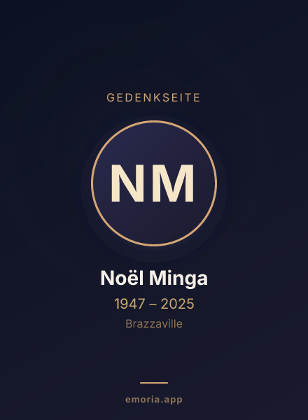 Gedenkportrait von Noël Minga