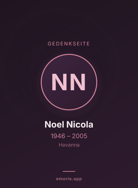 Gedenkportrait von Noel Nicola