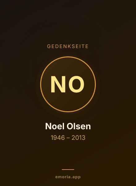 Gedenkportrait von Noel Olsen