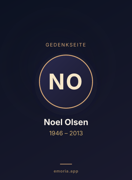 Gedenkportrait von Noel Olsen