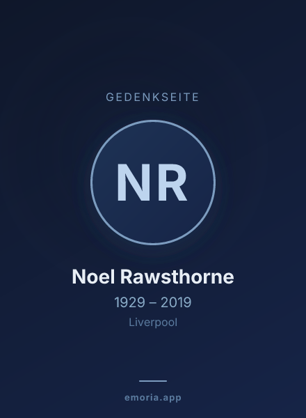 Gedenkportrait von Noel Rawsthorne