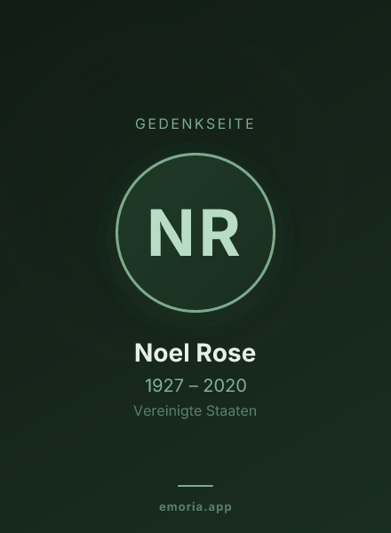 Gedenkportrait von Noel Rose