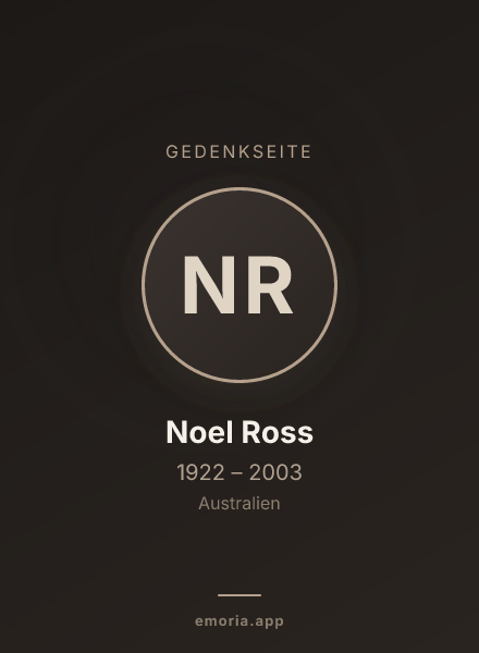 Gedenkportrait von Noel Ross