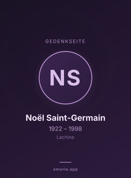 Gedenkportrait von Noël Saint-Germain