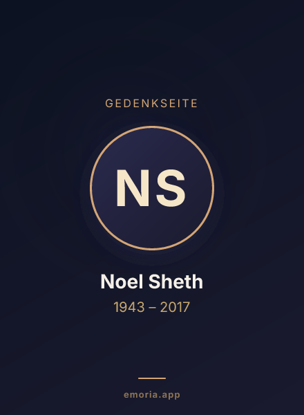 Gedenkportrait von Noel Sheth