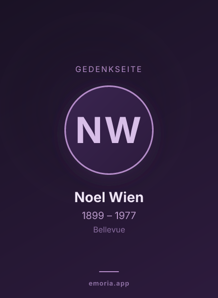 Gedenkportrait von Noel Wien