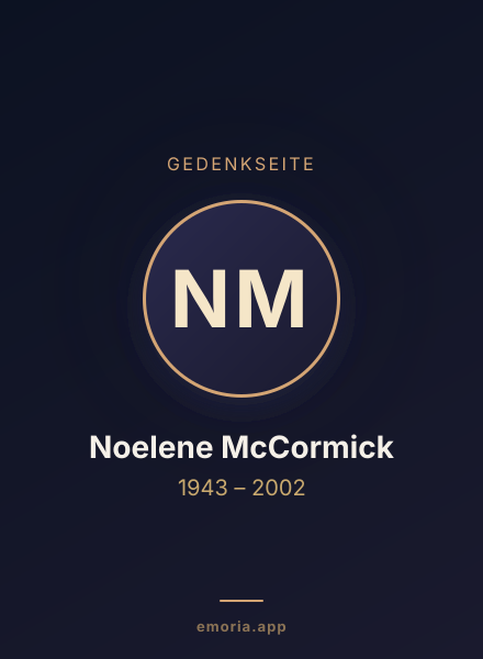 Gedenkportrait von Noelene McCormick