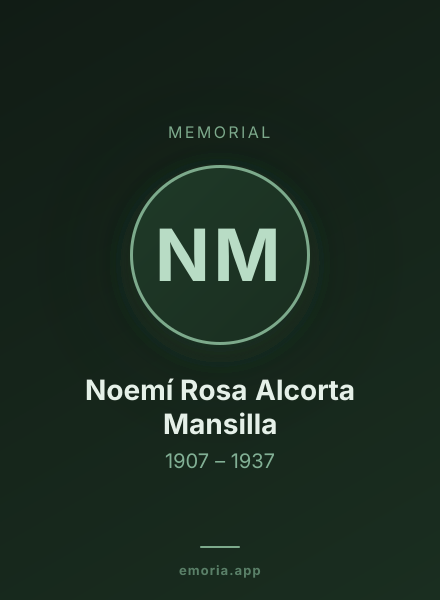 Memorial portrait of Noemí Rosa Alcorta Mansilla