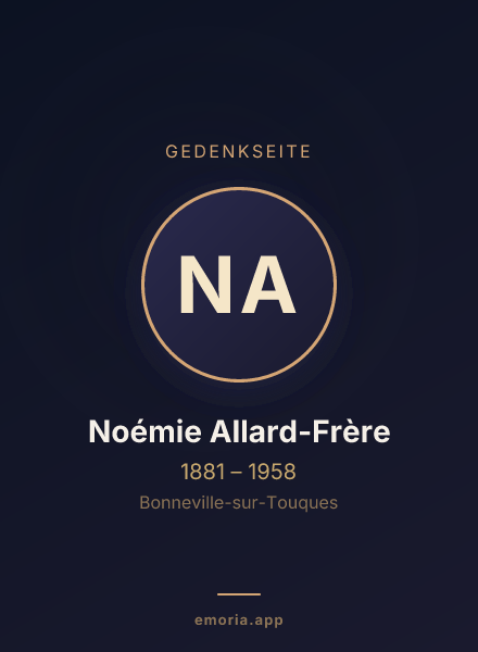 Gedenkportrait von Noémie Allard-Frère