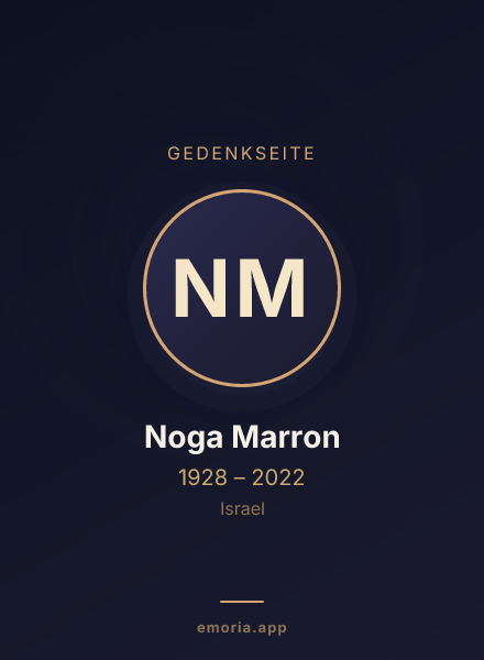 Gedenkportrait von Noga Marron
