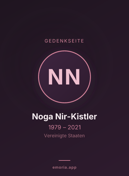 Gedenkportrait von Noga Nir-Kistler