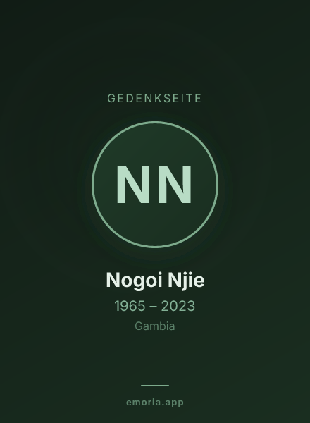 Gedenkportrait von Nogoi Njie
