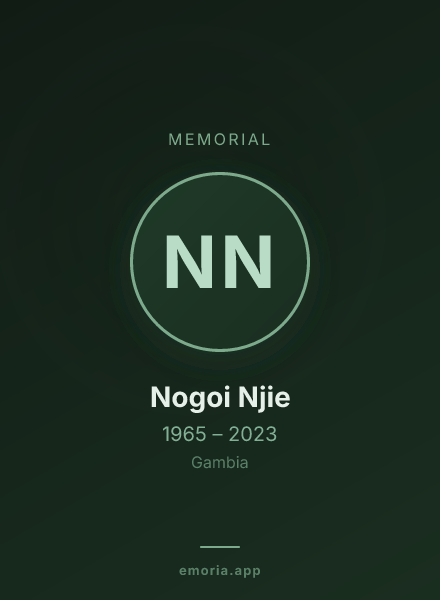Memorial portrait of Nogoi Njie