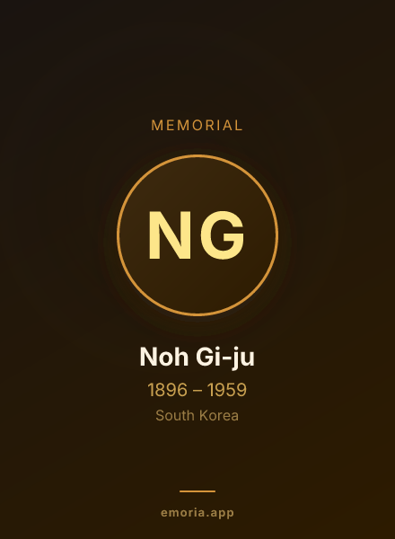 Memorial portrait of Noh Gi-ju
