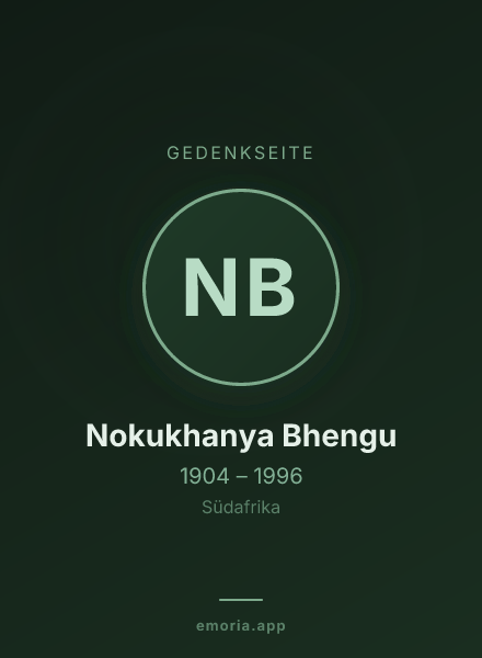 Gedenkportrait von Nokukhanya Bhengu