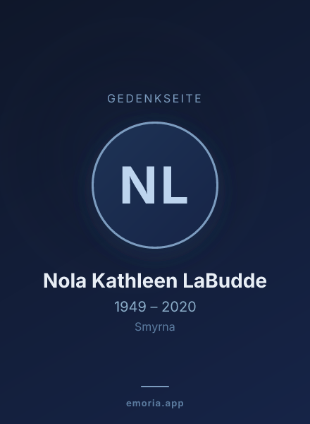 Gedenkportrait von Nola Kathleen LaBudde